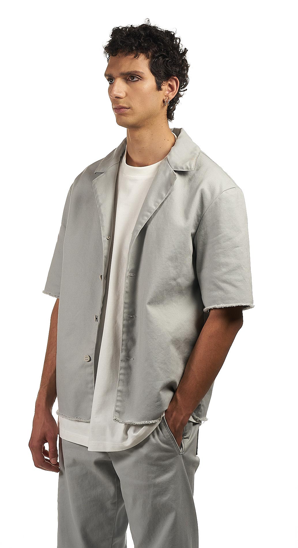 DANIELE BASTA LEATHER AND SILVER JACKET 